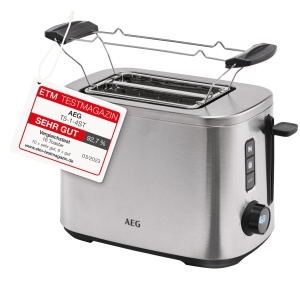 Toaster AEG Deli 5, 7 setari de rumenire, carcasa rece, inox