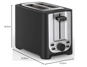 Toaster Bella 2 Scheiben Negru si Inox Sloturi Extra Largi Functie Automata de Oprire - Img 7