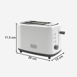 Toaster BlackDecker BXTO820E, 820W, 2 fante, alb - Img 5