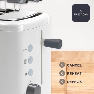 Toaster BLACKDECKER BXTOA820E 820W Alb 7 trepte rumenire functii decongelare si reincalzire - Img 6