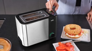 Toaster Braun HT5015.BK, 1000W, 2 felii, negrusilver - Img 2