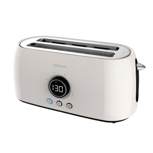 Toaster digital Cecotec ClassicToast 15000, 1500 W, 4 felii, 2 sloturi extra-largi, bej