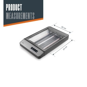 Toaster orizontal digital Lacor 69415, 1000W, 6 trepte, inox - Img 3