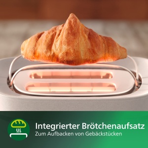 Toaster Philips Eco Conscious Edition HD264010, 2 felii, 8 trepte, alb mat - Img 3