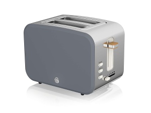 Toaster Swan Nordic, 2 felii, 6 niveluri rumenire, inox, gri