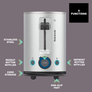 Toaster Taurus Mytoast II Legend 900W 2 felii inox - Img 5