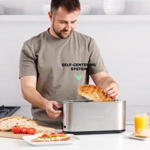 Toaster Taurus Mytoast Legend 1000 W, inox, extra lat, 7 niveluri rumenire - Img 9