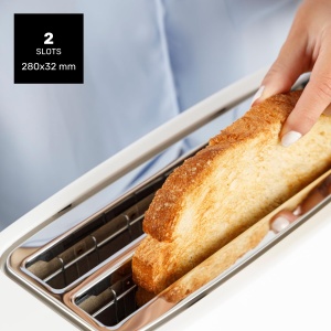 Toaster Taurus Toastissimo 1400 W 2 Fante Extra-Lungi Alb - Img 5