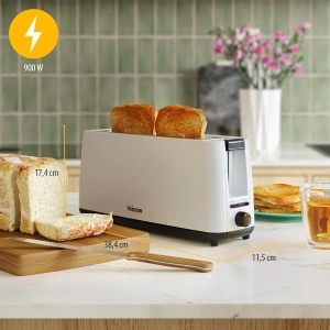 Toaster Tristar BR-1056, 900W, 7 niveluri de rumenire, alb - Img 2