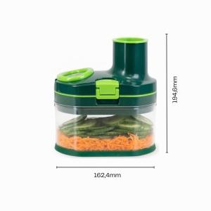 Tocator de legume Genius Nicer Dicer Pegasus Deluxe 20 piese, verde - Img 7