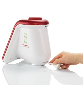 Tocator electric Moulinex DJ8115 | Tocatoare Fresh Express Max | 5 Insertii de tambur Functie zaruri | 260 W | Finisaj rosu rubiniu | alb/rosu metalizat | 14 cm L x 27 cm L x 19 cm H - Img 9