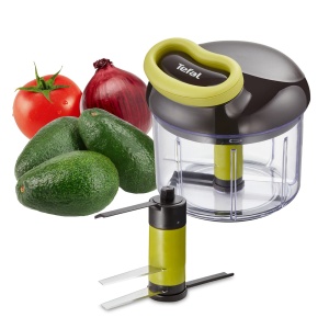 Tocator Tefal K13204 Ingenio 5 secunde fara electricitate capacitate 900ml tocator multiplu tocator universal pentru legume fructe nuci usturoi alimen - Img 1