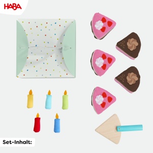 Torta de jucarie HABA Creative Play cu accesoriu, 5 lumanari, pentru copii de la 3 ani - Img 5