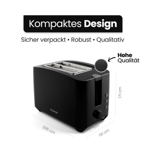 Toster Bomann TA 6065 CB 2 felii functie de dezghetare negru - Img 7