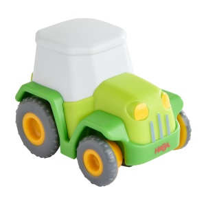 Tractor HABA Cars 2013382001 cu motor cu inertie, din plastic reciclat, 8.5 cm - Img 1