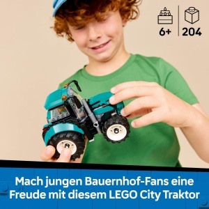 Tractor LEGO City 60498 pentru copii, 204 piese, culoare turcoaz - Img 2