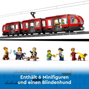 Tramvai LEGO City 60423 cu Haltestatie, 811 piese, 6 Minifiguri, pentru copii de la 7 ani - Img 6