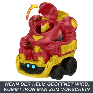 Transportator Hot Wheels Marvel Hulkbuster pentru 10 masini, design Iron Man - Img 4