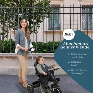 Tricicleta Chicco 4in1, Cadru metalic, Roti din cauciuc EVA, Sistem de siguranta 4 puncte - Img 6