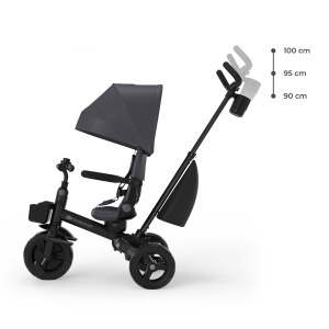 Tricicleta Kinderkraft Aveo 2 PRO, 6-in-1, compacta, gri - Img 10
