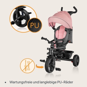 Tricicleta LIONELO Haari 2in1 cu Maner Reglabil, pentru 18 luni - 25 kg - Img 4