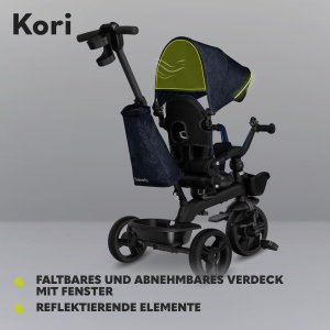 Tricicleta Lionelo Kori pentru copii 15-5 ani cadru din magneziu roti din PU scaun rotativ - Img 8