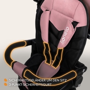 Tricicleta Lionelo Tris Plus pentru copii, ajustabila, cu roti mari, 9 luni - 5 ani - Img 7