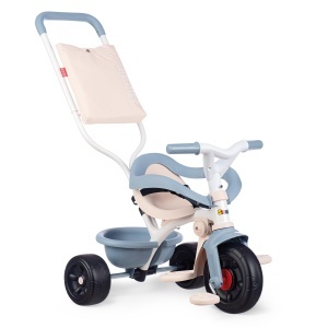 Tricicleta Smoby Be Fun Komfort, Culoare Albastra, Cu Schubstange si Cos