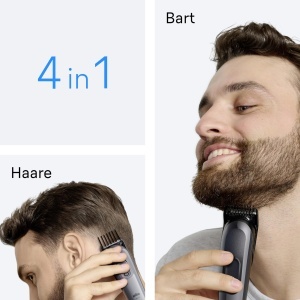 Trimmer Braun Multigroom All-in-One AIO3500, 4-in-1, 50 minute autonomie, gri - Img 3