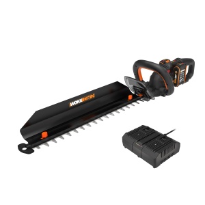 Trimmer de gard viu WORX Nitro WG286E.1 40V, motor fara perii, raza de taiere de 58 cm, grosime de taiere max. 27 mm, incl. baterie PowerShare 2x2 Ah, incarcator dublu si colector de taieturi - Img 1