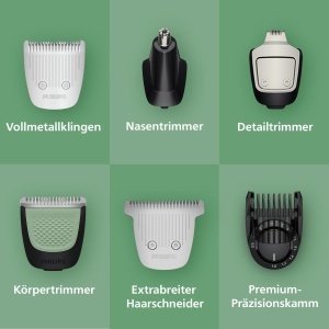 Trimmer multifunctional Philips Series 7000 MG796230 19 accesorii lame metalice auto-ascutite 26 setari lungime - Img 4