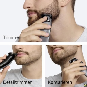 Trimmer pentru barba Braun Series 3 BT3525, 50 min autonomie, 40 lungimi, gri - Img 5