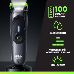 Trimmer pentru corp GilletteLabs i7 cu 3 piepteni, design compact, tehnologie SkinFirst - Img 4