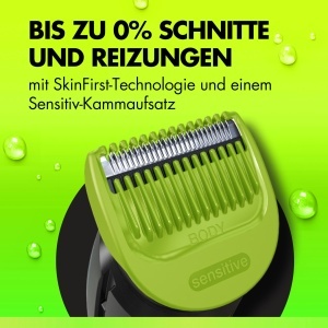 Trimmer pentru corp si zona intima GilletteLabs i3, tehnologie SkinFirst, negruverde - Img 3