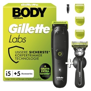 Trimmer si Rasierer GilletteLabs i5 pentru Barbati, 3 Kame, Design Waterproof