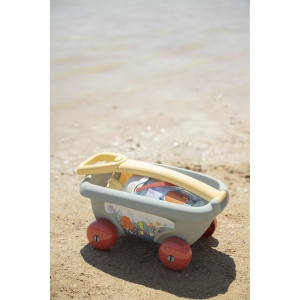 Trolley pentru nisip Smoby Life cu eimer si accesorii, 42 materiale reciclate - Img 6