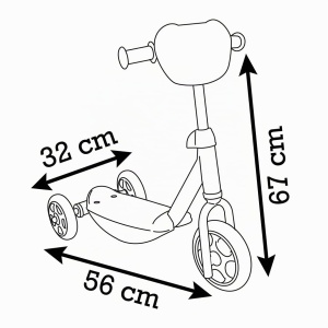 Trotineta cu 3 roti Smoby Paw Patrol, inaltime ajustabila, 20 kg, pentru copii 3 - Img 4