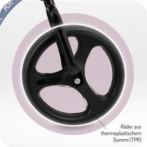 Trotineta pentru copii MoMi ISOKA, 2-5 ani, 3,5 kg, cu roti TPR si LED - Img 4