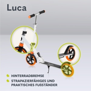 Trotineta pliabila Lionelo Luca roti 200 mm amortizare socuri greutate maxima 100 kg - Img 4