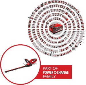 Tuns gard viu fara fir Einhell GC-CH 1846 Li-Solo Power X-Change (18 V, lungime de taiere 46 cm, distanta dinti 15 mm, maner ergonomic, fara baterie) - Img 3