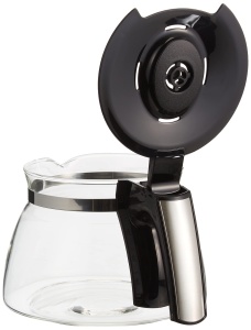 Ulcior de sticla Enjoy Top negru tip 1017-04 1021-01 si aparatul de cafea cu filtru Aromafresh - Img 2