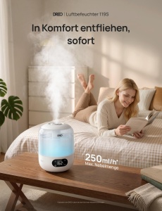Umidificator DREO cu Wi-Fi, 3L, 30 ore autonomie, lumina RGB - Img 2
