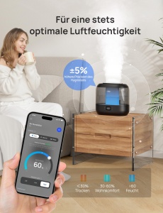 Umidificator inteligent Dreo 4L cu difuzor de uleiuri esentiale functie silentioasa si control prin aplicatie - Img 3