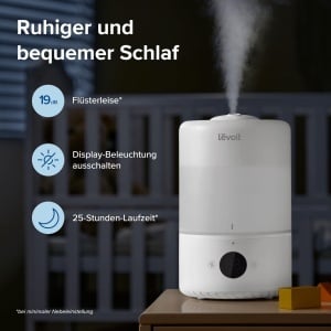 Umidificator inteligent Levoit Dual 200S 3L 19dB senzor umiditate alb - Img 6