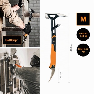 Unealta de Abatere Fiskars IsoCore M, 46.2 cm, 1.38 kg, NegruPortocaliu - Img 2