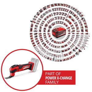 Unealta multifunctionala cu acumulator Einhell VARRITO Power X-Change (Li-Ion, 18 V, 22.000 pana la 40.000 min-1, electronica de viteza, blocare cu eliberare rapida, suport magnetic pentru scule, fara baterie si incarcator) - Img 2