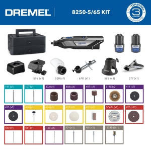 Unelte multifunctionale Dremel 8240, 12V, 2Ah, cu 65 accesorii - Img 3