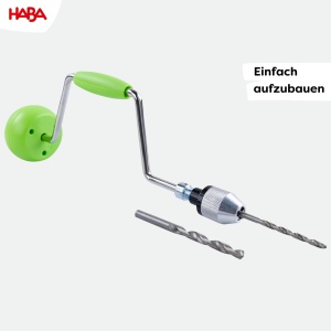 Unelte pentru copii HABA Terra Kids - Set de lucru din lemn, 2 burghie, ergonomic - Img 6