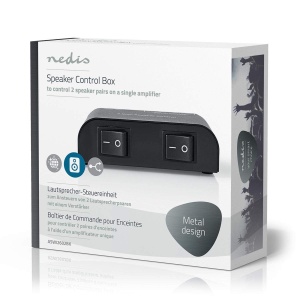 Unitate de control pentru boxe Nedis - 2 cai, conectare sigura, metalica, neagra - Img 2