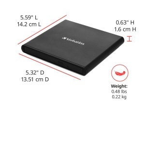 Unitate externa CDDVD Verbatim Slimline cu USB, Nero Burn Archive, 350g - Img 6